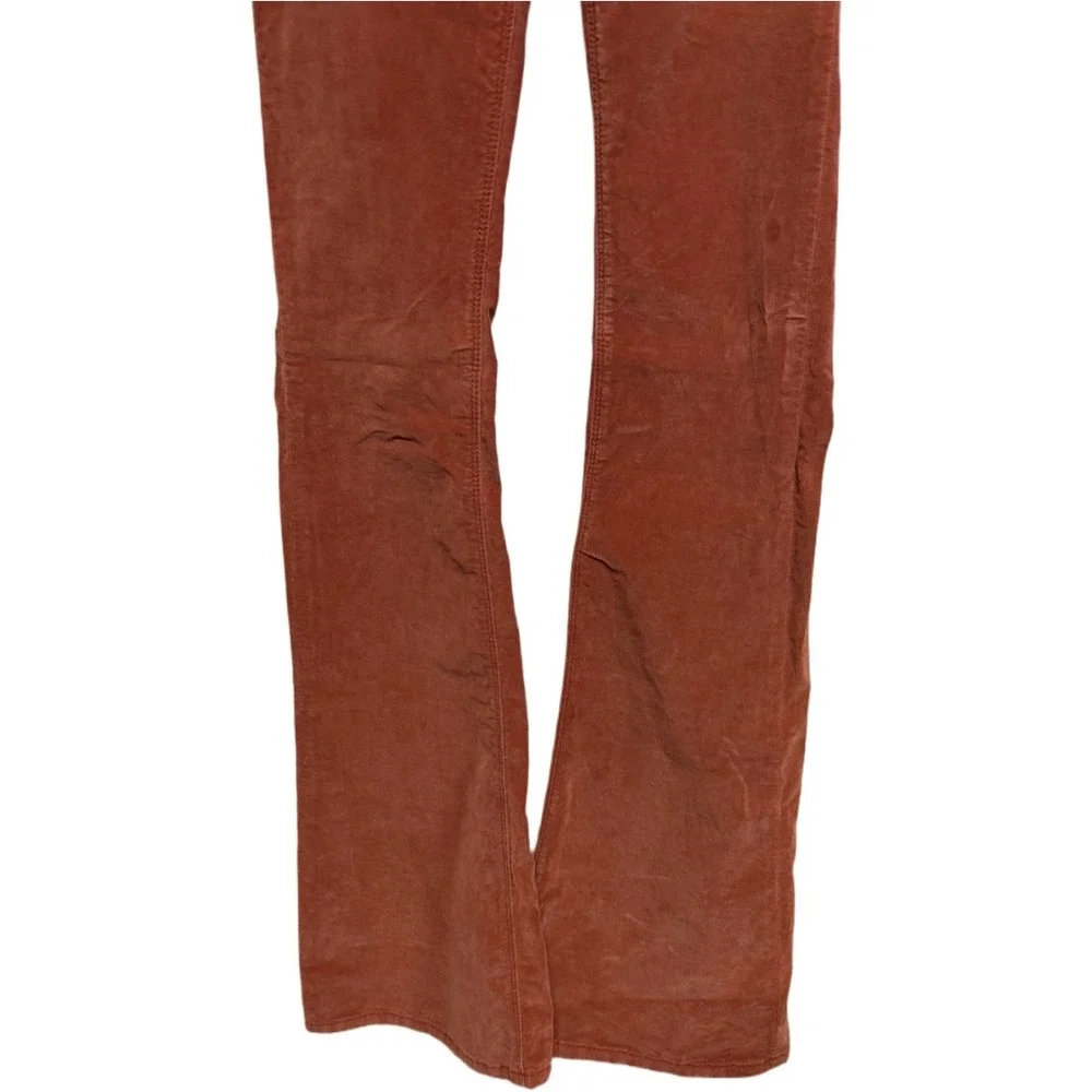 We The Free Free People Corduroy Bell Bottom Pants Size 24 Rust Brown Pull On